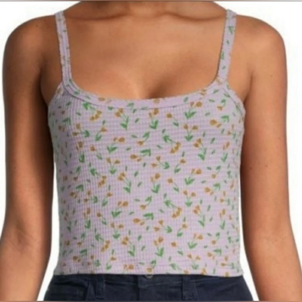 NWOT Free People One of The Girls Brami  Cami  Floral Crop Top in Lilac Size M - Picture 5 of 10